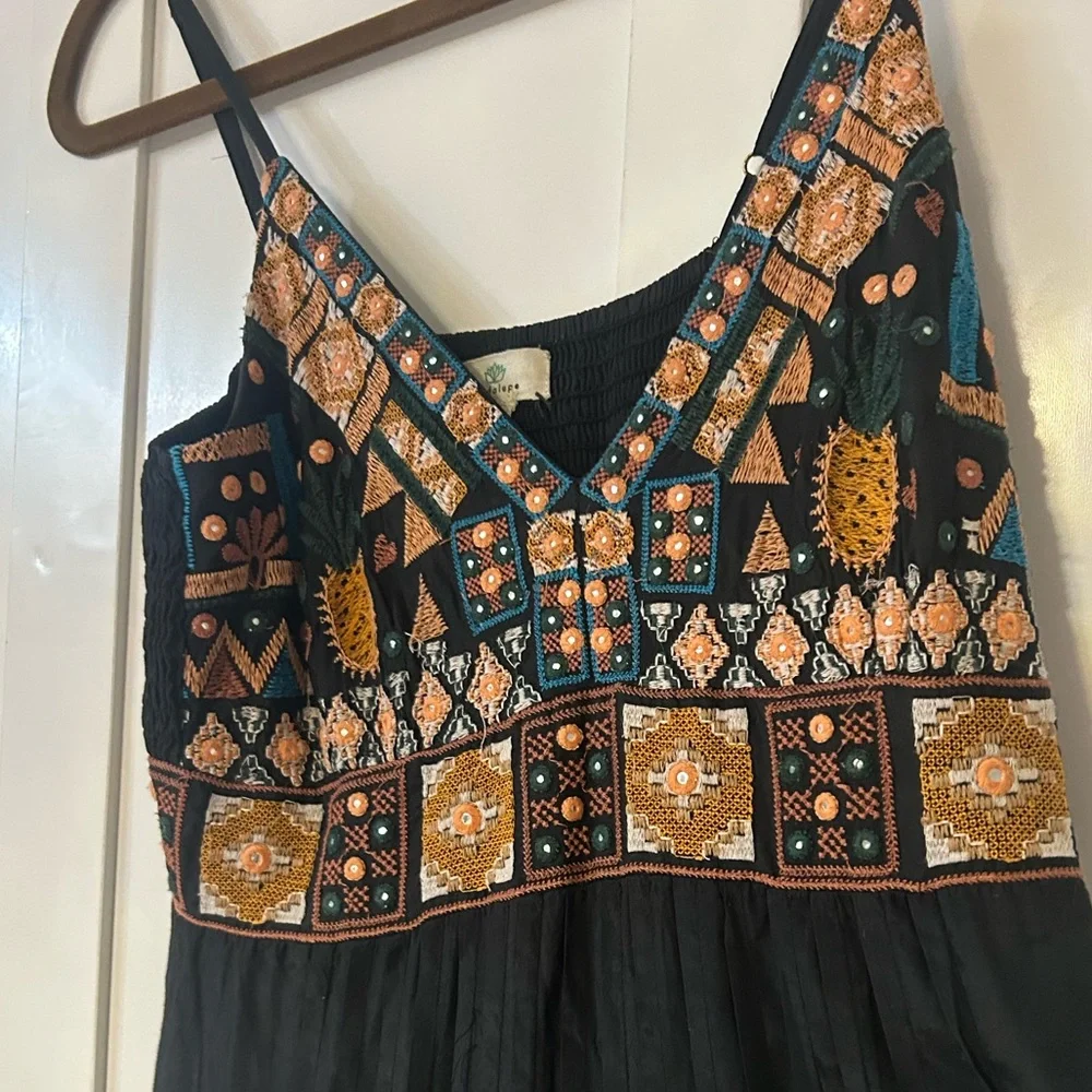 Guadalupe Moana embroidered tiered boho maxi dress - Picture 5 of 11